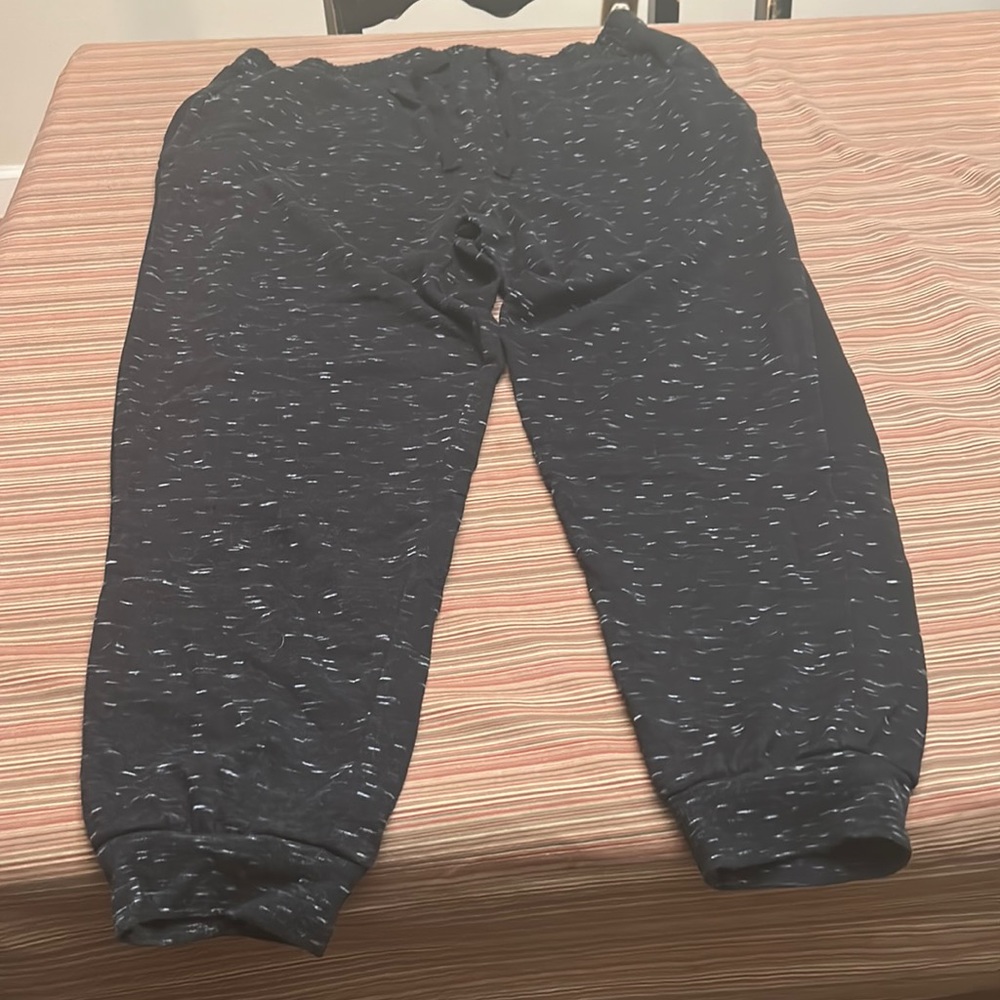 Pro Player men’s joggers, black/white specks, size XL